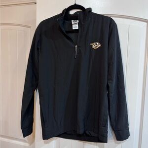 NHL Nashville Predators Black Zip-Front Pullover with League Patch